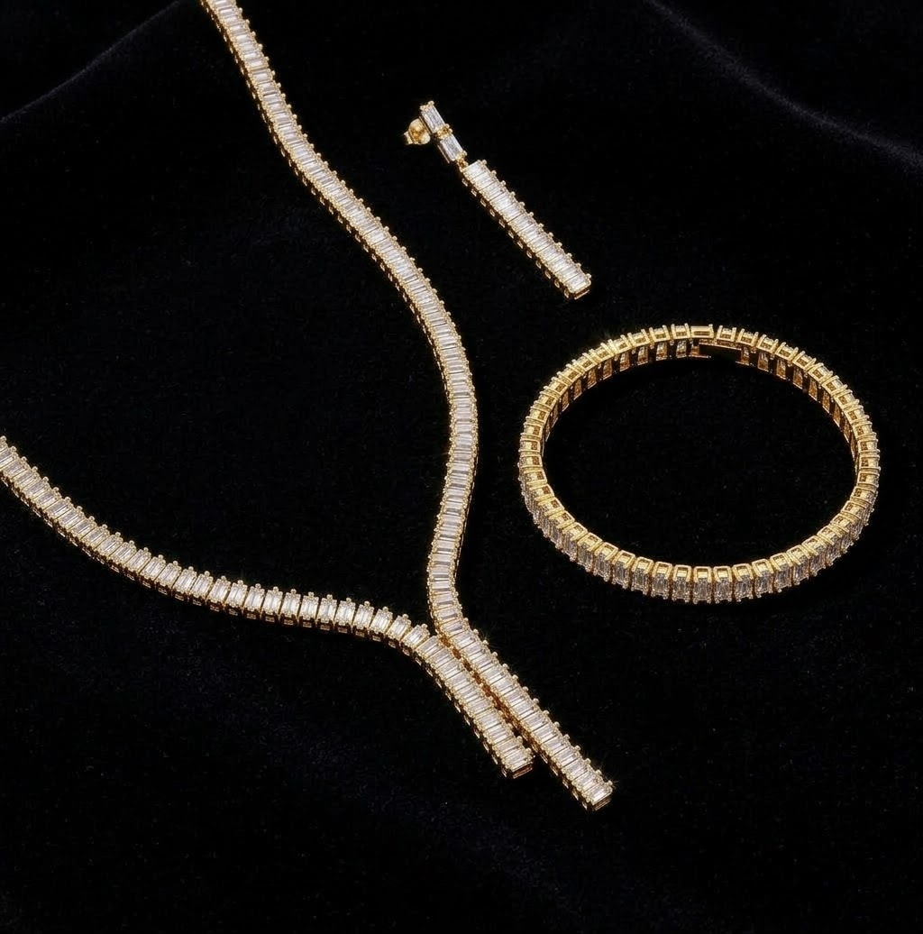 Baguette Crystal Jewelry Setβ¨